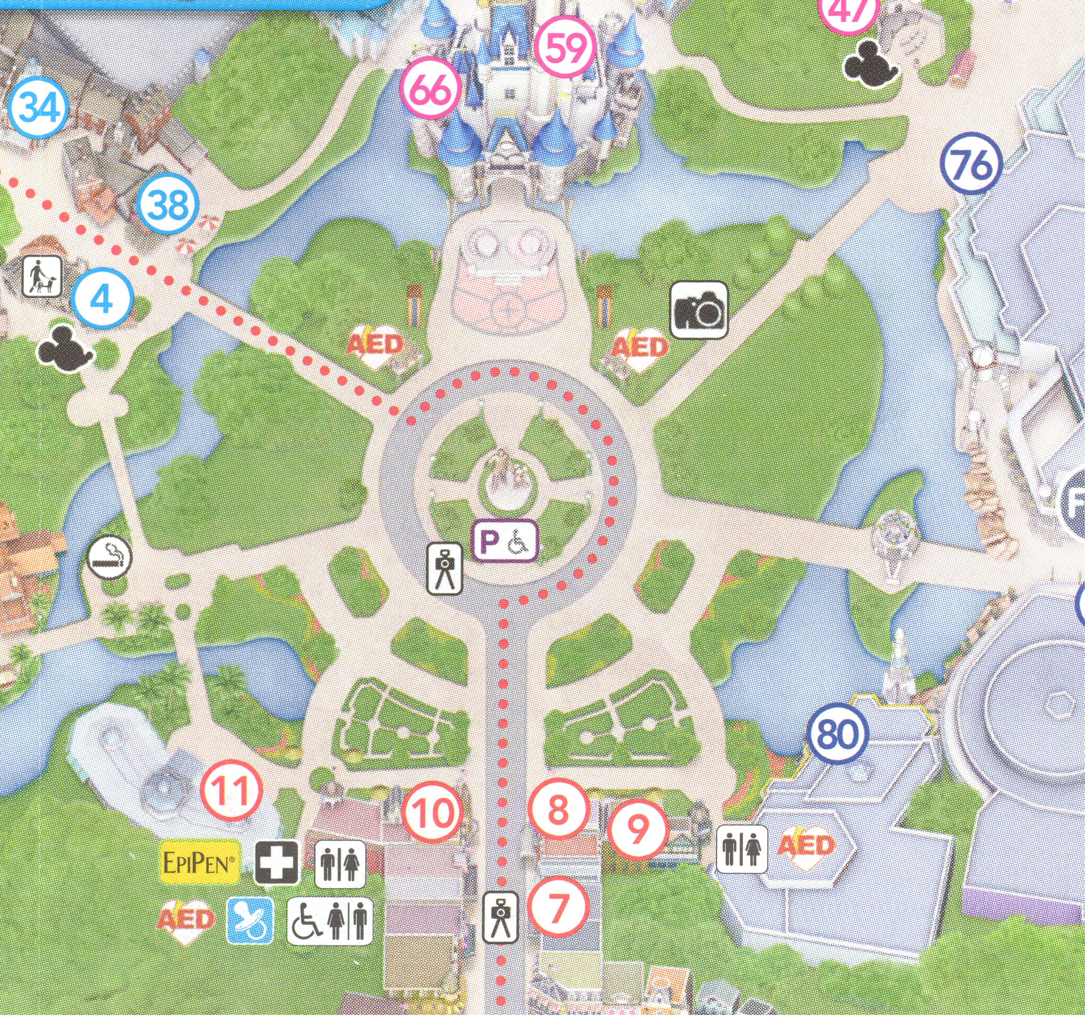 Magic Kingdom Park Map - April 2015 - Construction from Partner Statue South (Down) is complete
