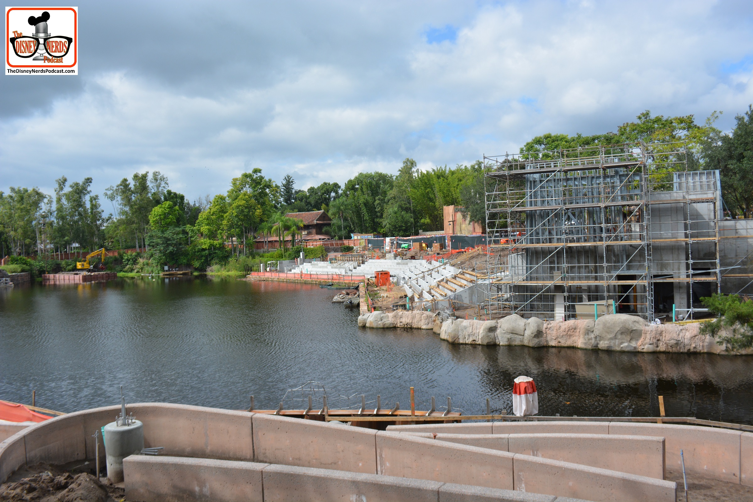 Rivers of Light construction is moving along nicely... seating area directly in front of Everest.