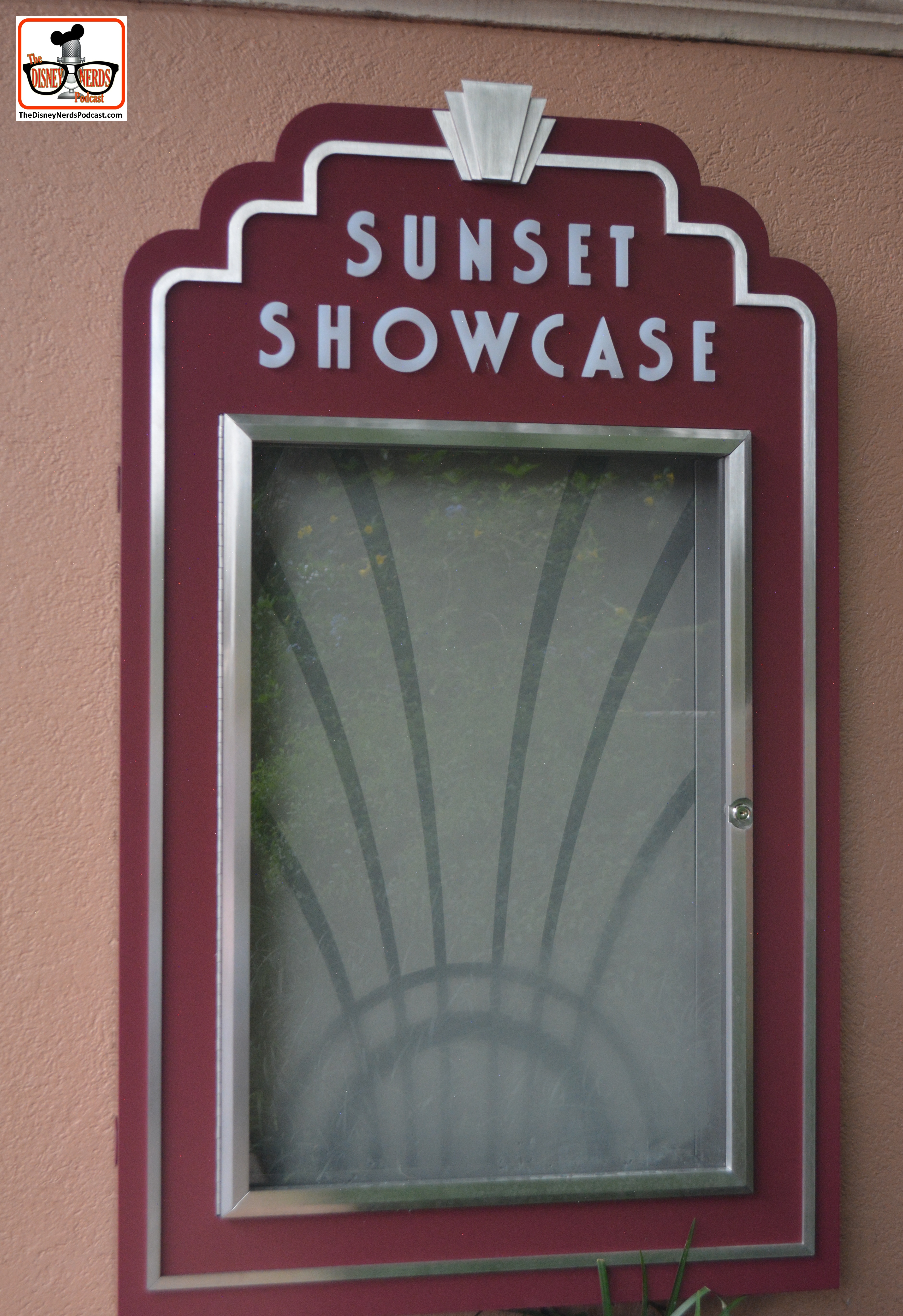 The Sunset Showcase is ready to open any day... this is hanging near the rock and roller coaster
