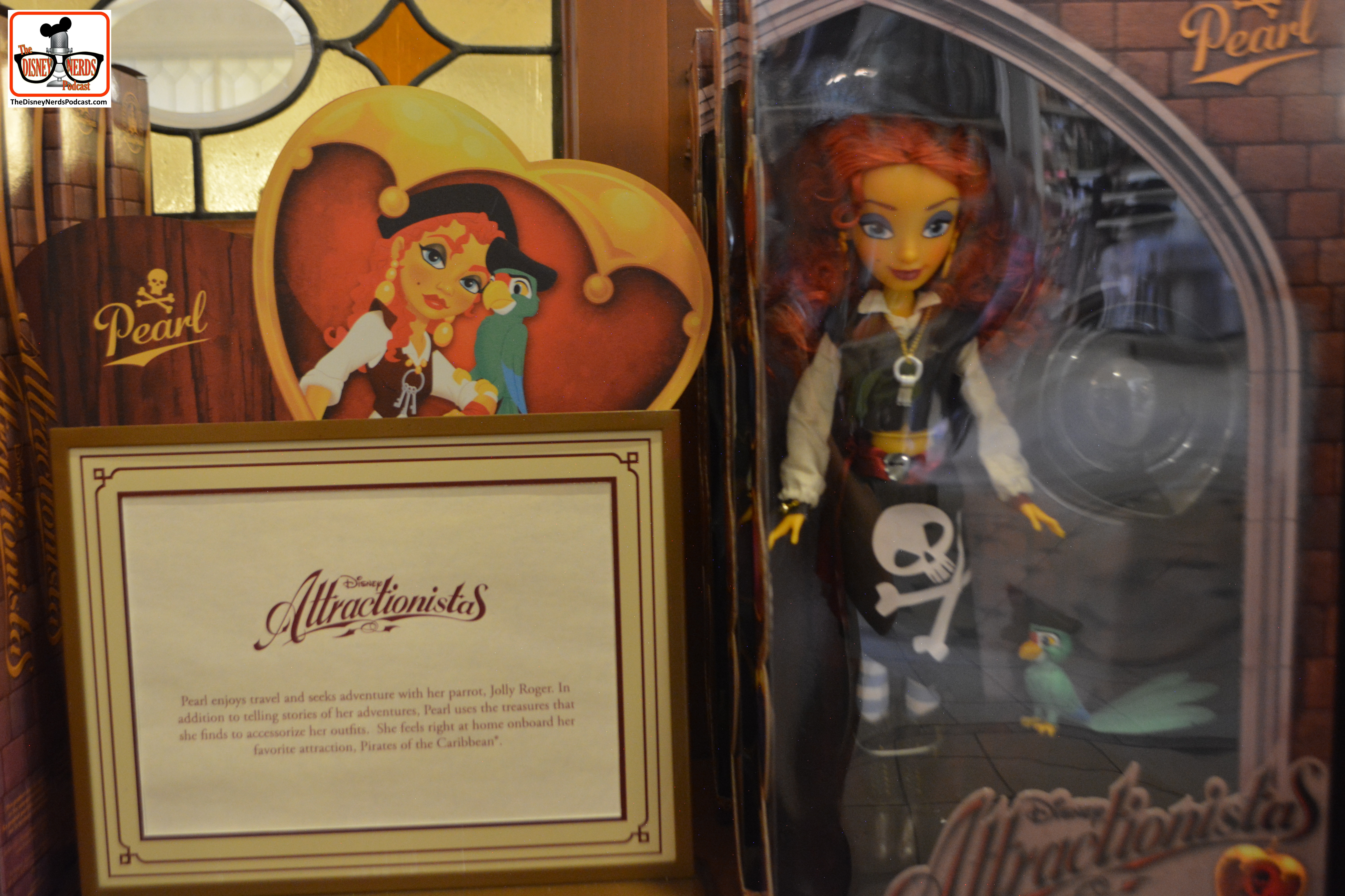 Attractionistas - new collectible line of fashion dolls, each celebrating a classic Disney attraction. This is Pearl from Pirates of the Caribbean