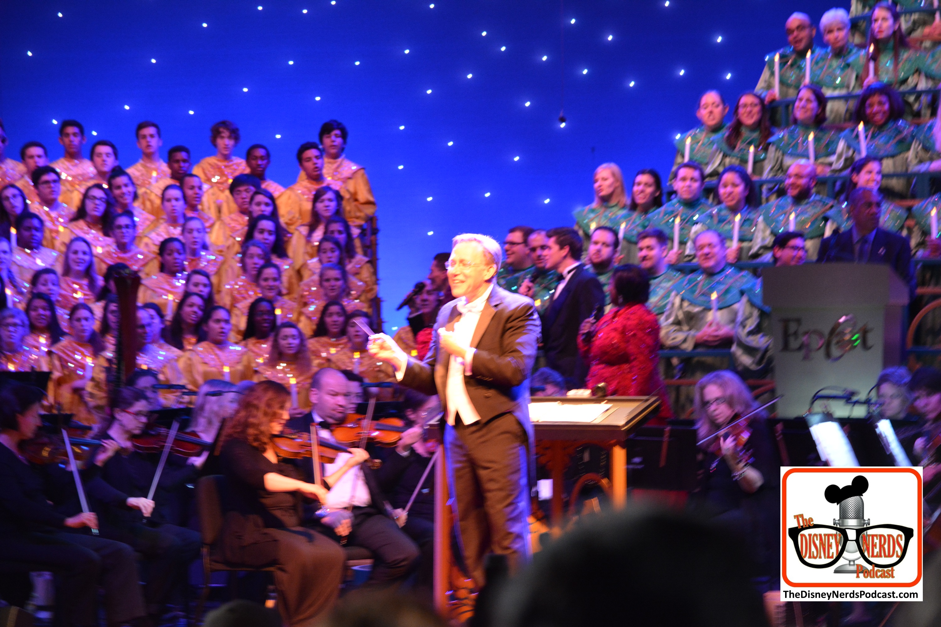 2015-12 - Epcot - The Candlelight Processional is a must see in the American Garden Theater - I Personal love watching the conductor