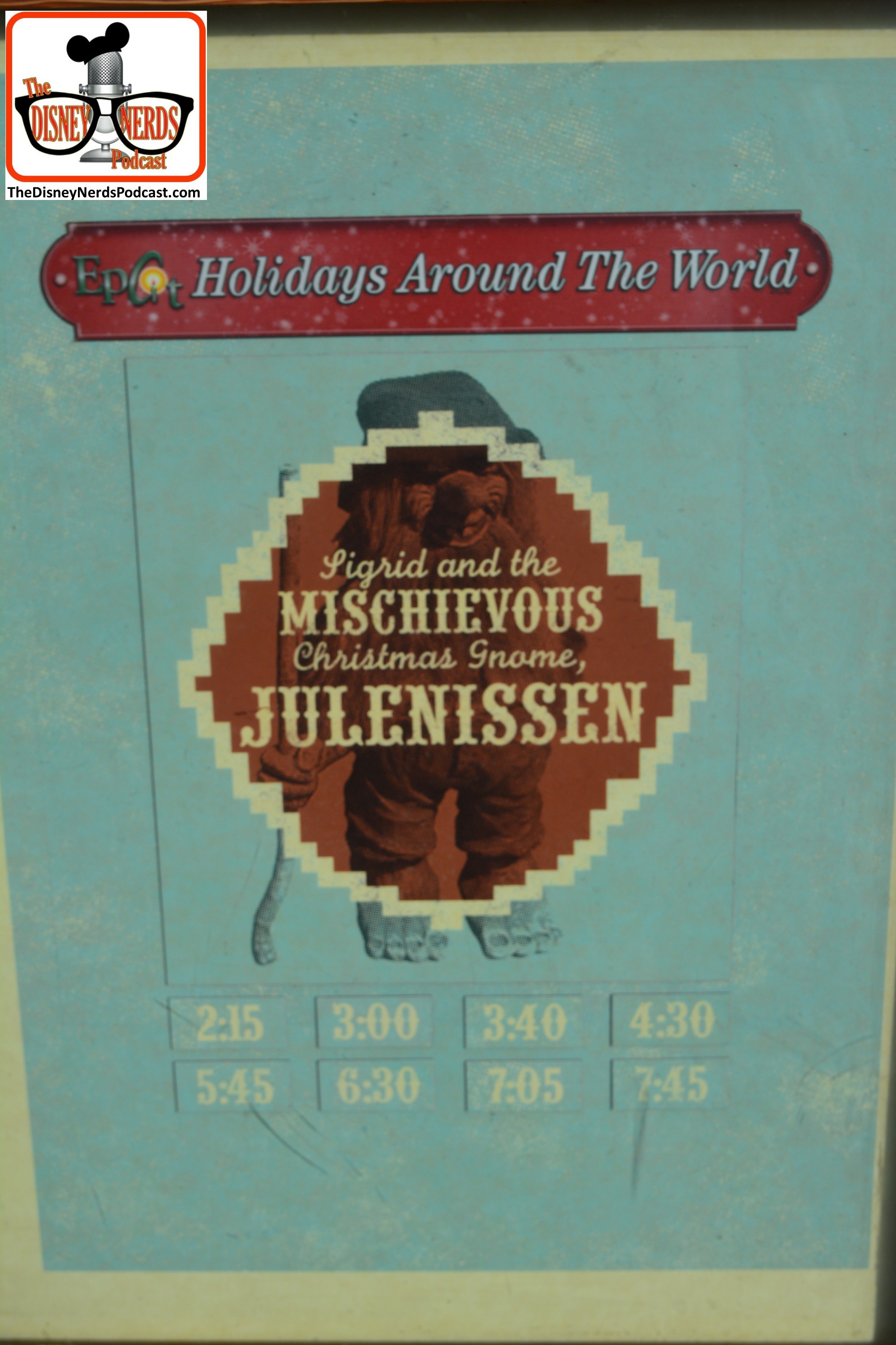 2015-12 - Epcot - Holidays Around the World Display in Norway Sigrid and Juienissen tell us of the joy of the season... Julenissen is a very mischievous Christmas Gnome