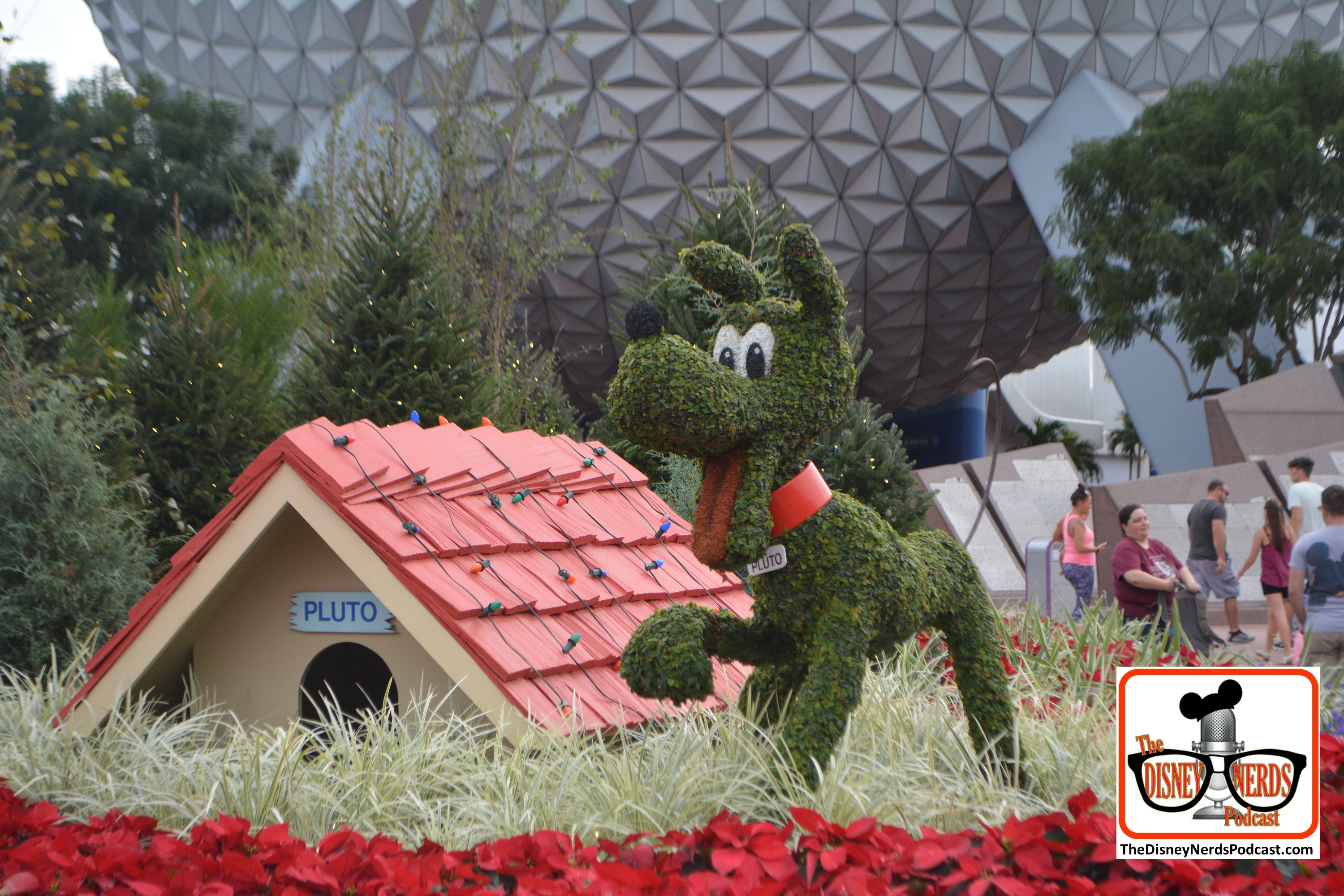 2015-12 - Epcot - Looks like some of the Flower and Garden Topiaries with a Christmas makeover.