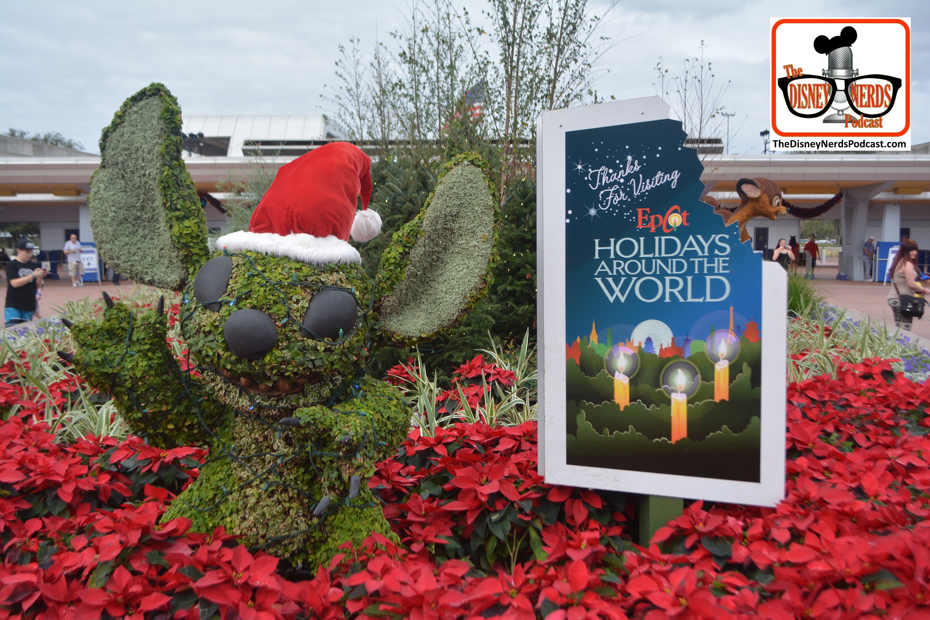 2015-12 - Epcot - Looks like some of the Flower and Garden Topiaries with a Christmas makeover.
