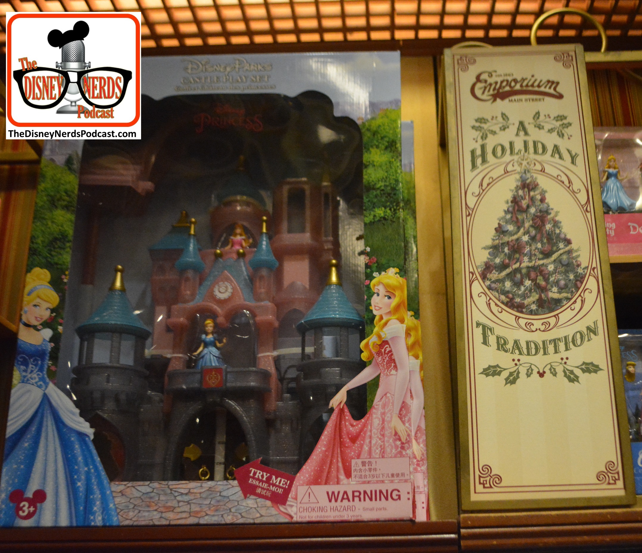 2015-12 - Magic Kingdom - New Holiday Merchandise - a cross between Sleeping Beauty and Cinderella's Castle... Available at the Disney Store and on-line also