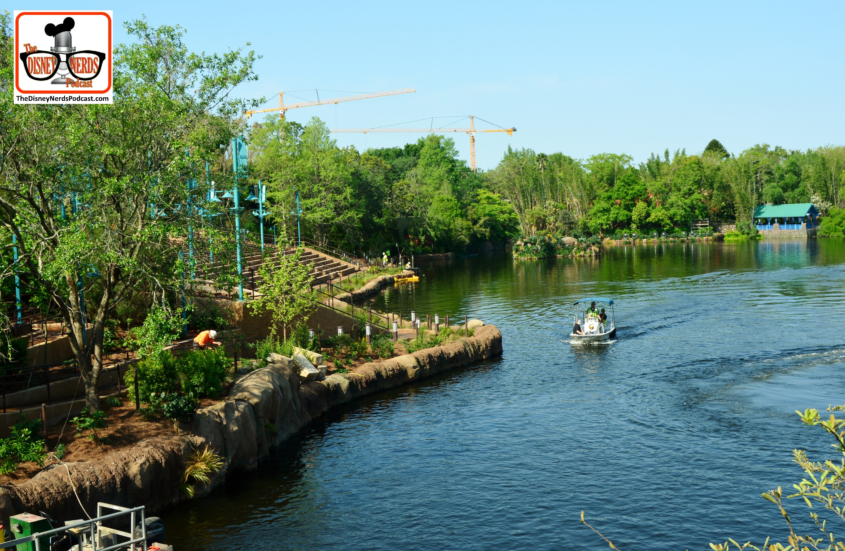 DNP April 2016 Photo Report: Animal Kingdom: Rivers of Light Might Not be ready to open - but the seating area is ready. All the Walls are down! Looks Great
