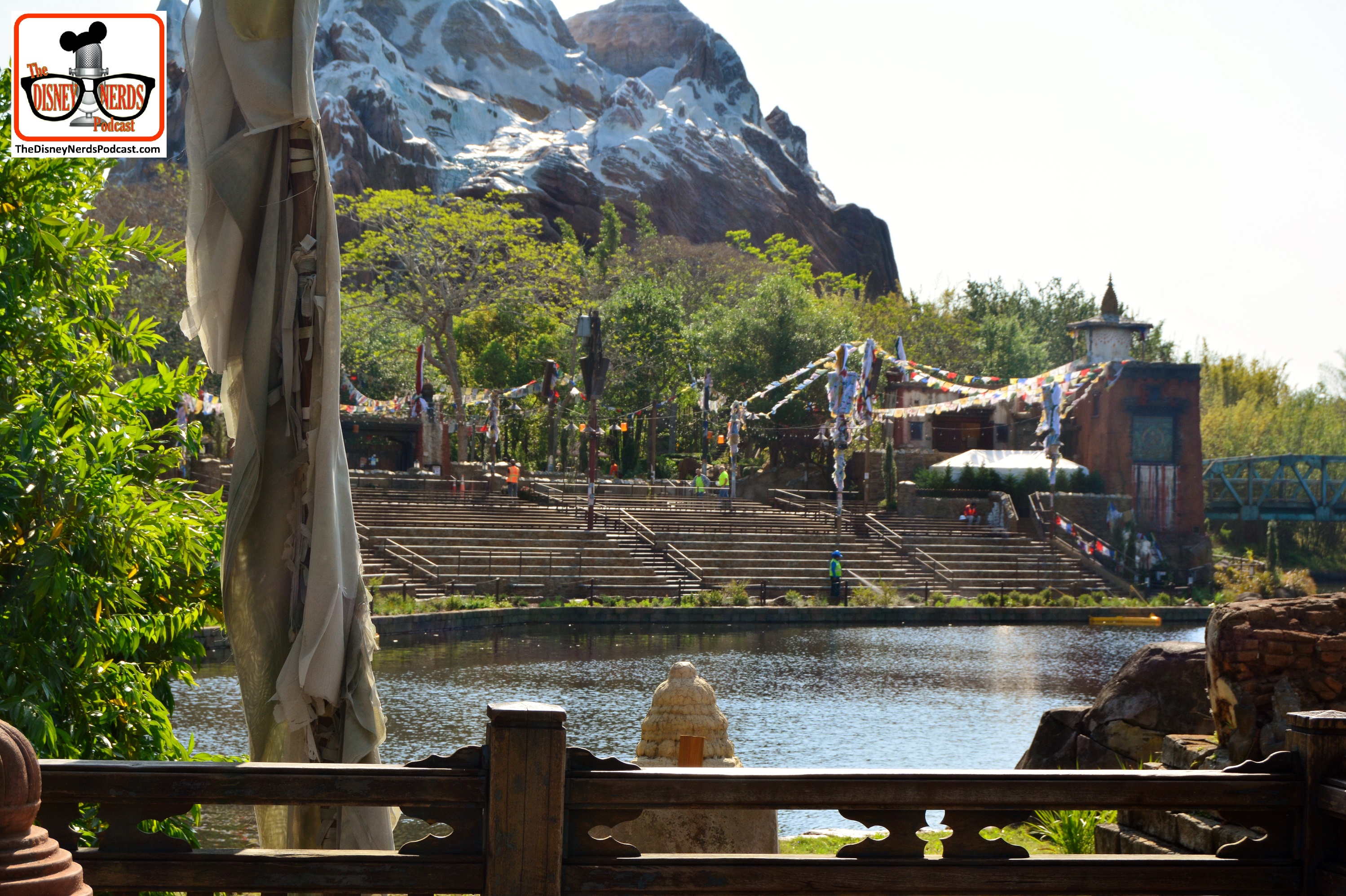 DNP April 2016 Photo Report: Animal Kingdom: Rivers of Light Might Not be ready to open - but the seating area is ready. All the Walls are down! Looks Great