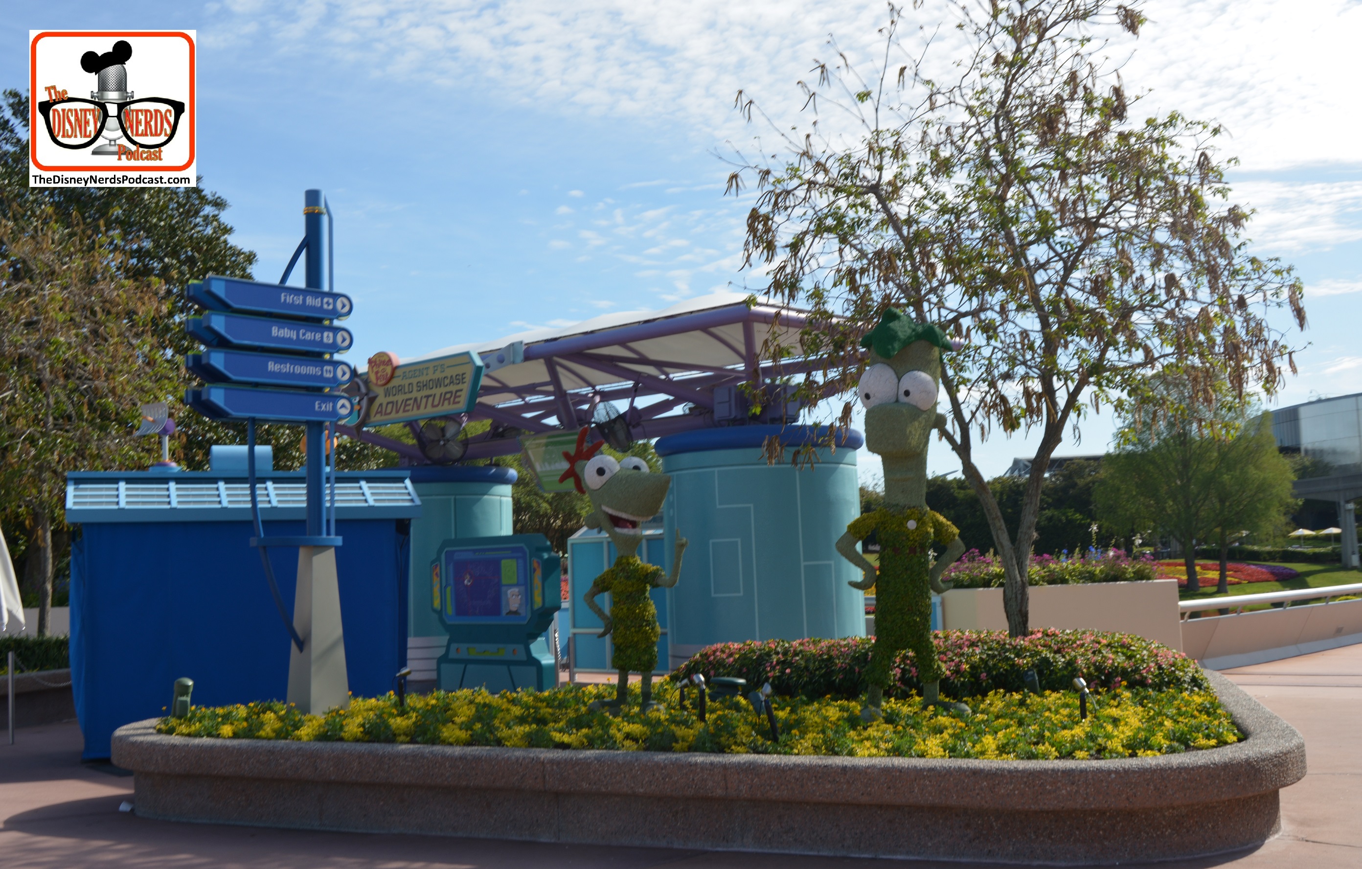 DNP April 2016 Photo Report: Epcot Flower and Garden Festival. Phineas and Ferb at Future world East