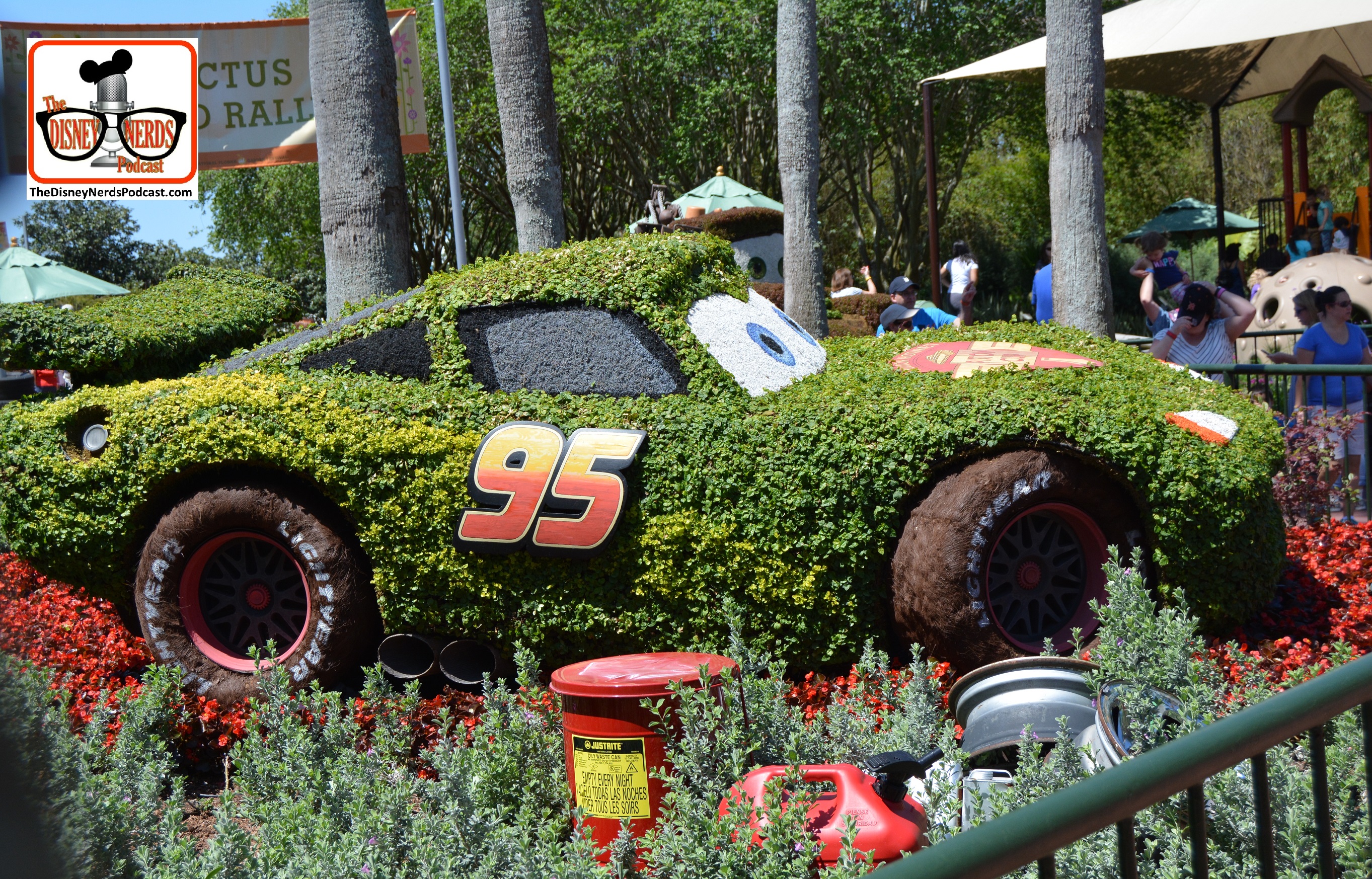 DNP April 2016 Photo Report: Epcot Flower and Garden Festival. Lightning McQueen on Cactus Road Rally Play Area