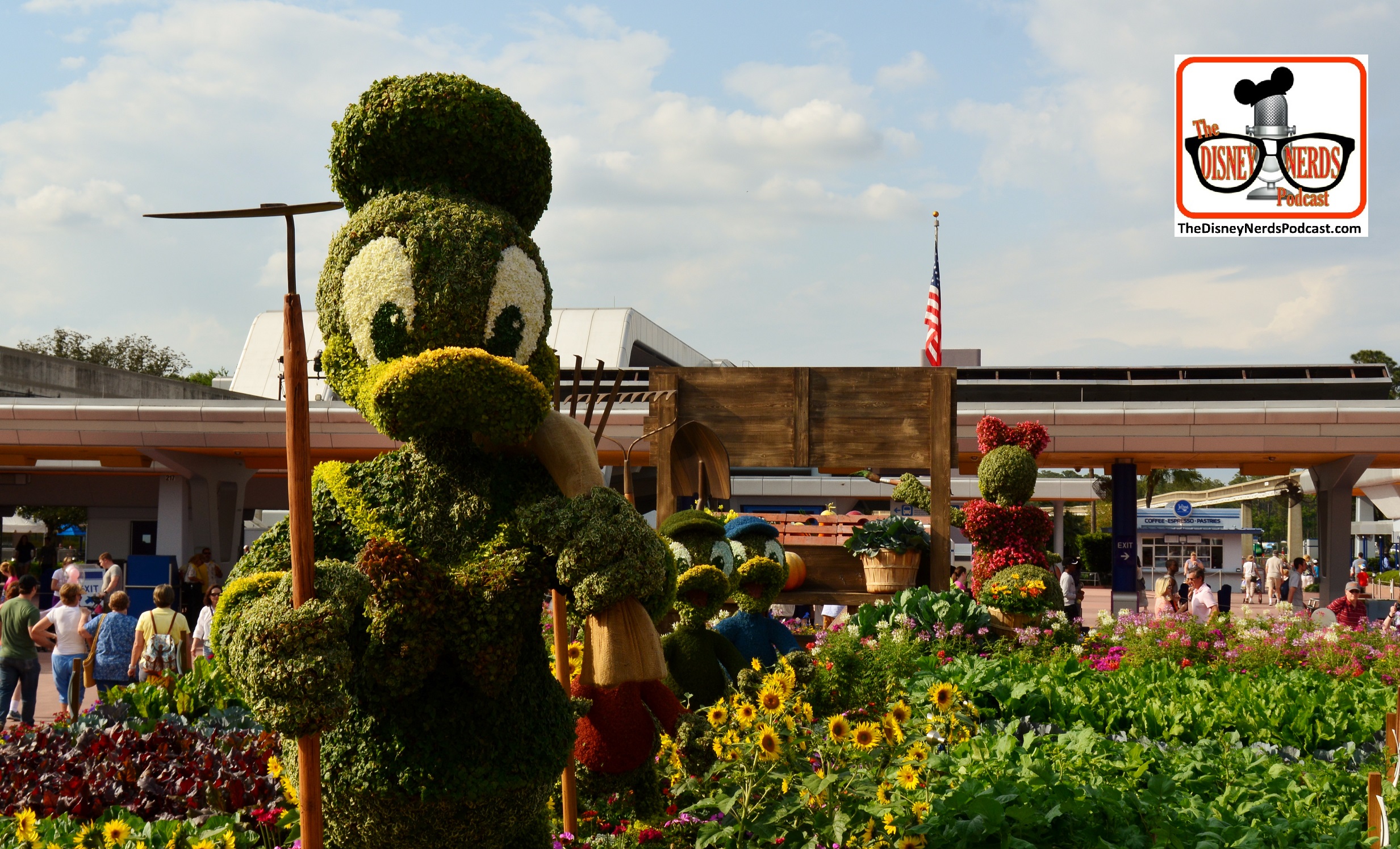 DNP April 2016 Photo Report: Epcot Flower and Garden Festival - Fresh Food, Fun & Flowers at the Main Enterance