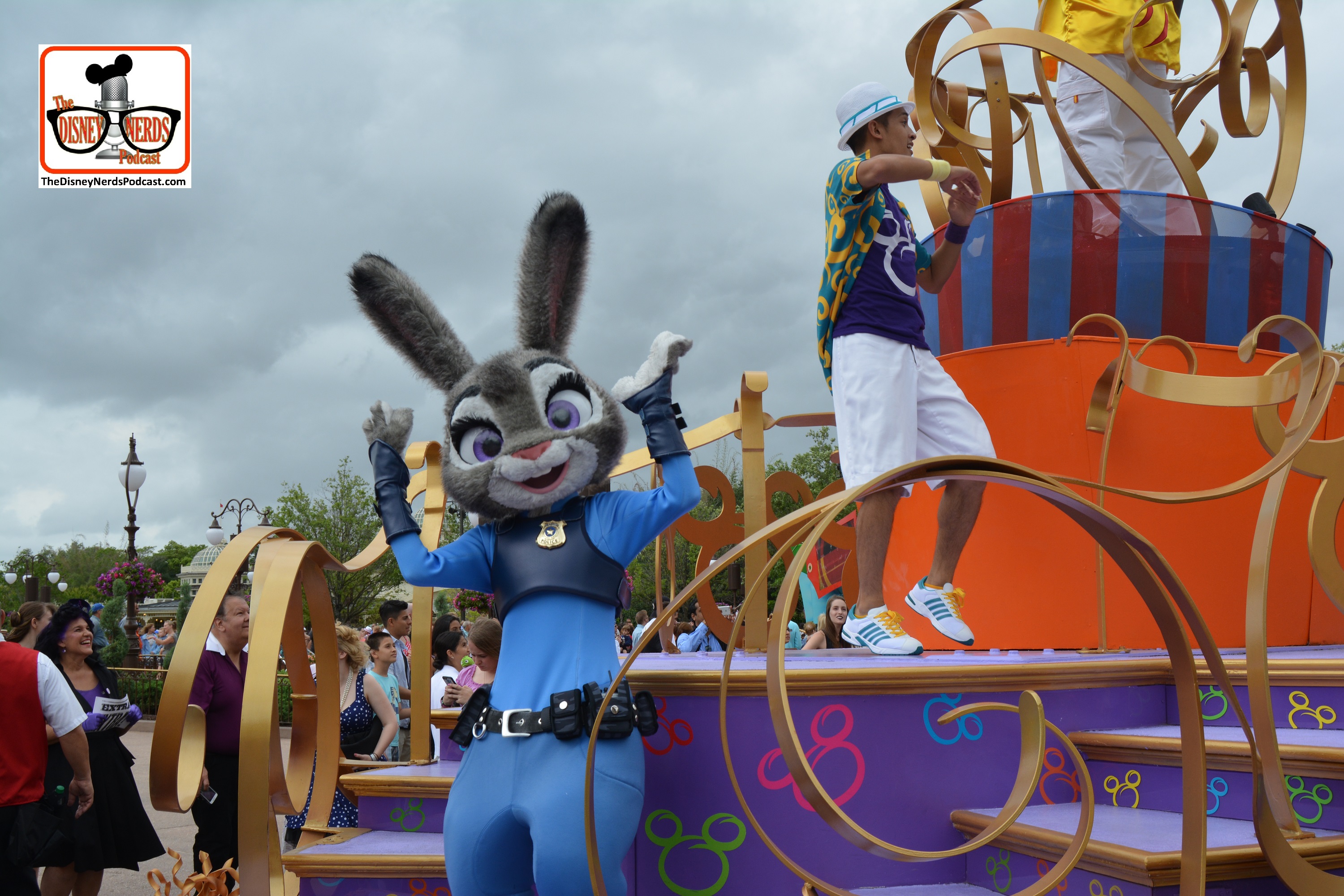 DNP April 2016 Photo Report: Magic Kingdom: Judy Hopps from Zootopia is part of the Move it shake it..