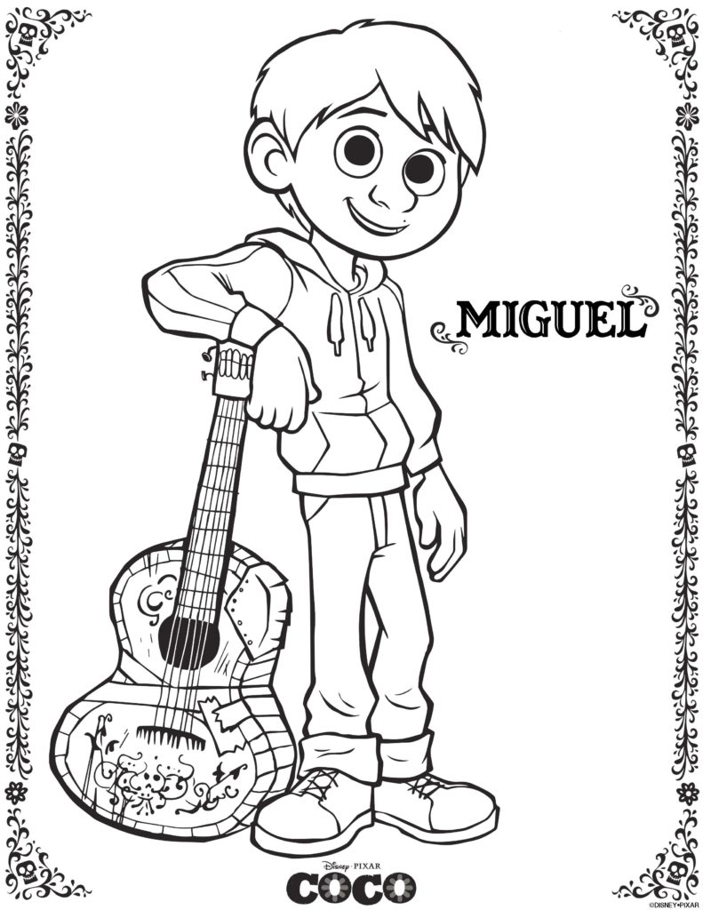 COCO Coloring Pages - The Disney Nerds Podcast www.thedisneynerds.com