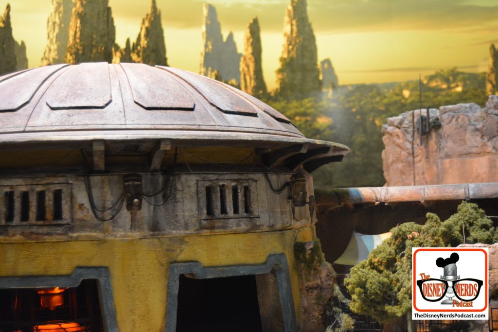 A small piece of the Galaxy's Edge Model from D23 inside Walt Disney Presents