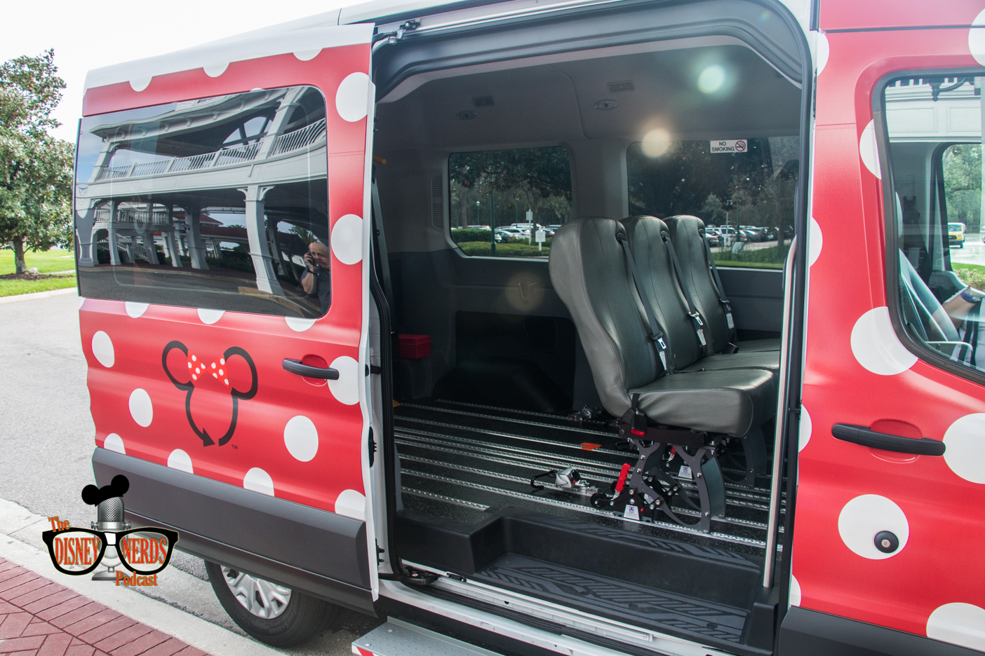 Have someone in your travel party in an ECV or Wheelchair? There's a Minnie Van for you, too! - Minnie Vans at Walt Disney World, A Nerds' Report Thedisneynerdspodcast.com