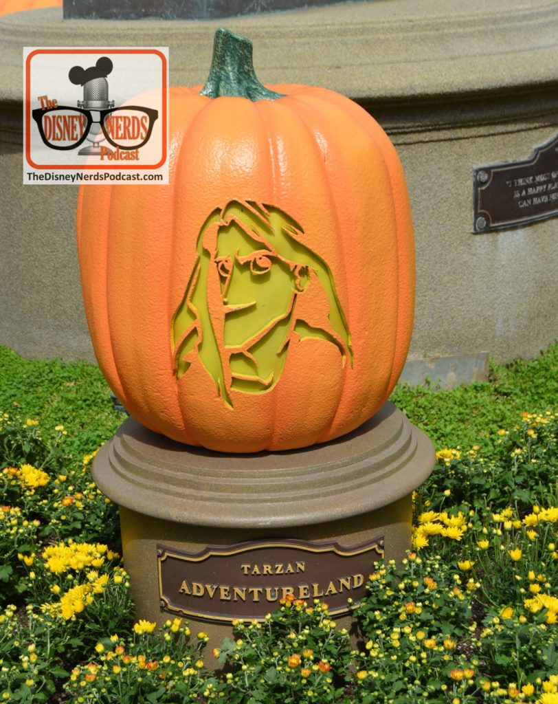 The Disneyland Hub - Complete with Pumpkins representing each of the lands. Tarzan - Adventureland