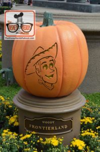 The Disneyland Hub - Complete with Pumpkins representing each of the lands. Woody - Frontierland