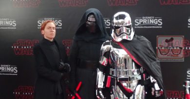 General Hux, Kylo Ren, and Captain Phasma at Last Jedi Premiere at Disney Springs. (Photo by John Capos)