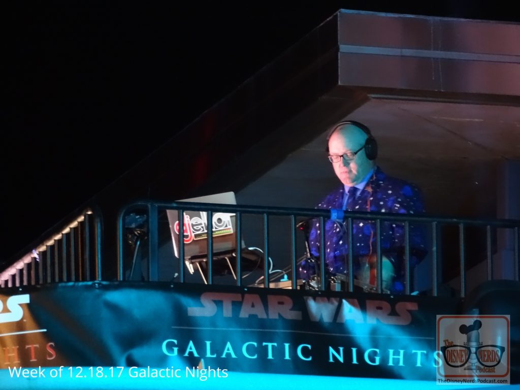 In case you missed it, Disney’s Hollywood Studios hosted the thrilling Star Wars Galactic Nights last Saturday evening. This event included incredible projections on the Tower of Terror of Han Solo frozen in Carbonite, Darth Vader walking through the Death Star, as well as a view of the planet of Battue. These were just some of the highlights of this special ticketed event. The special photo opportunities throughout the park even included Luke Skywalker’s hut from The Last Jedi. Vader made his return in full array to the Launch Bay for a meet and greets. A delighter to many attendees was the return of DJ Elliot with his extraordinary up beat music. He made the park come alive with an exhaustive song list which brought back feelings of past Star Wars Weekends. Overall, Studio planners created a memorable event. 