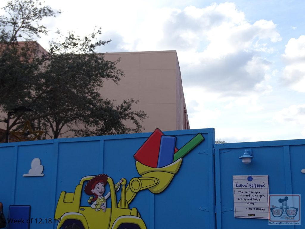  As for Toy Story Land construction…a little noticeable progress with the completion of wall painting. Roller coaster fans, the end product will be worth the wait.