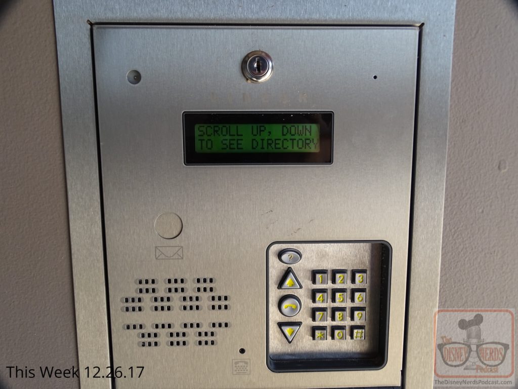 Be sure to look for this hidden gem at the “grand lofts apartments “on Grand Avenue during your next visit . Step right up to the door and discover on the right a buzzer panel enabling you to actually call apartment residents. The directory is filled with various names of upper management at the Studios. Don’t be shy to click on the help button to activate a voice directing you to make your name selection. Complete your call and then watch for a text to appear on the screen. Sorry, you will learn that the line is unfortunately busy. By the way, you will also notice a new touch with an ice cream cart for treats and potted flowers along the avenue.