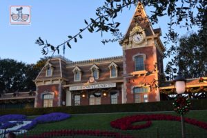 Disneyland Railroad Station ready for the holidays