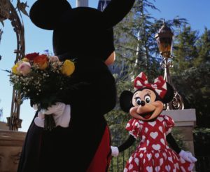 Mickey Mouse prepares to surprise his favorite Valentine, Minnie Mouse, with a bouquet of flowers. Whether it’s a day or night out with that special someone, the entire family or a group of friends, Walt Disney World guests can share magical experiences throughout all four theme parks and Disney Springs during the most romantic week of the year. (Disney)