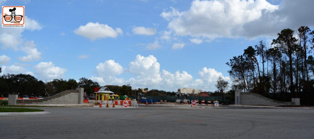A new entrance is being constructed for Caribbean Beach Resort