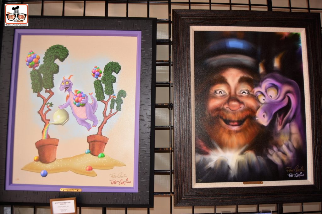 Epcot Festival of Arts 2018 - Lots of Art available around World Showcase - Figment is very popular
