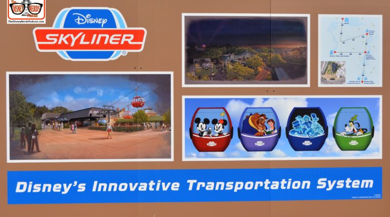 Concept Art for the Disney Skyliner at Epcots International Gateway