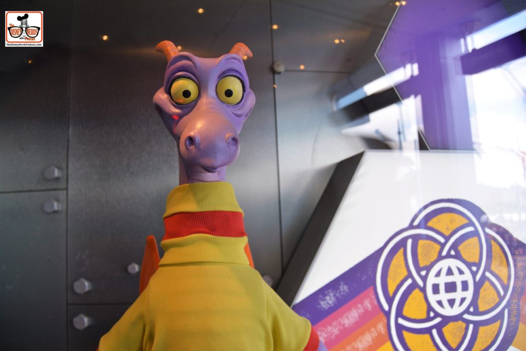 Epcot Festival of Arts 2018 - Figment as seen in the Epcot 35 Display at Mouse Gear