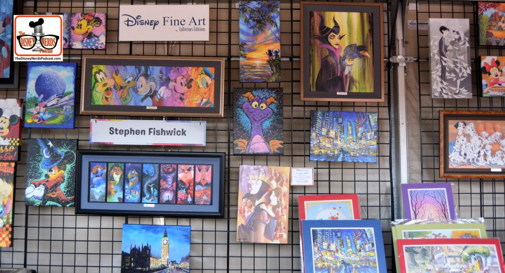 Epcot Festival of Arts 2018 - Lots of Art available around World Showcase - Figment is very popular