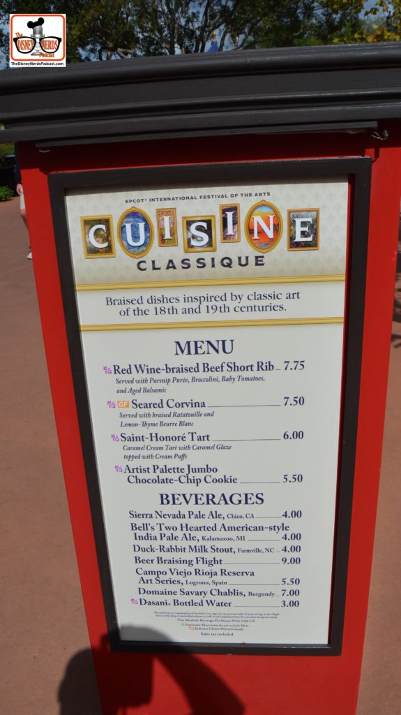 Epcot Festival of Arts 2018 Food Tables: