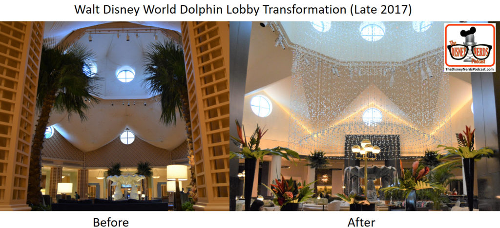 Walt Disney World Dolphin Lobby Transformation - Before and After