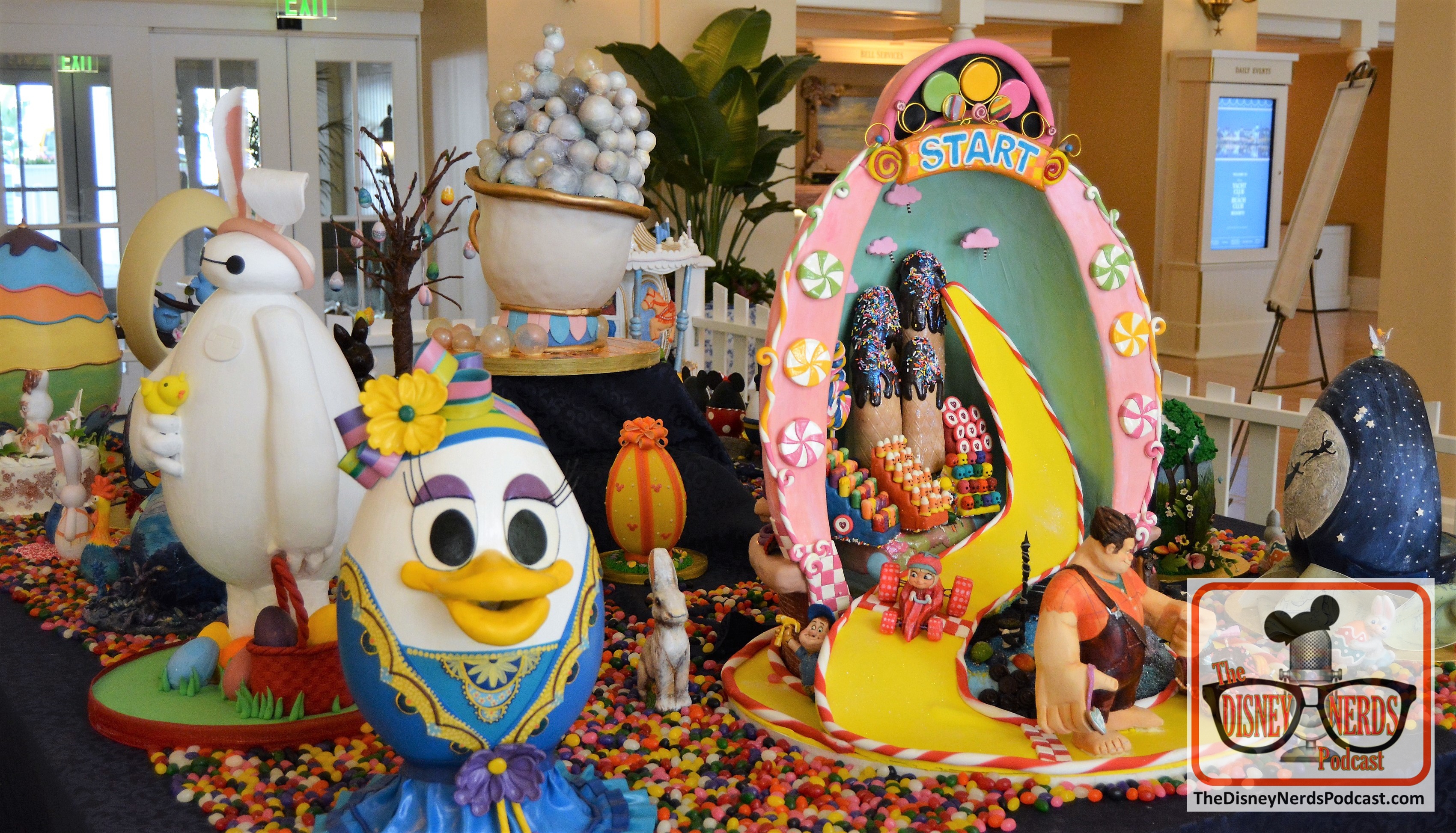 Hand Crafted Easter Egg Display at the Walt Disney World Yacht & Beach Club - 2018