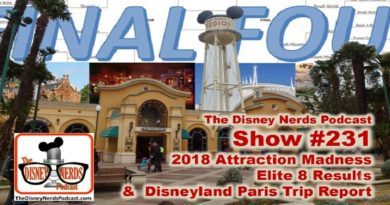 The Disney Nerds Podcast Show #231 - Attraction Madness 2918 Elite 8 and a Disneyland Paris Trip Reprot