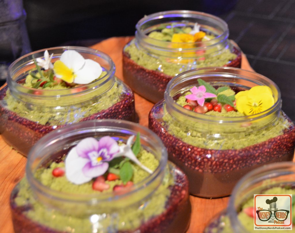 Epcot Flower and Garden Festival Media Preview - Chocolate Pudding Terrarium with Avocado Cream, Matcha Crumb, Pomegranate, and Baby Herbs