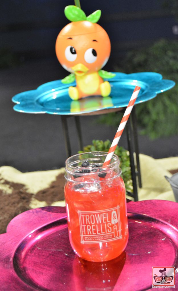 Epcot Flower and Garden Festival Media Preview - Two Beverages include a souvenir - The Little Orange Bird and The Trowel & Trellis Mason Jar