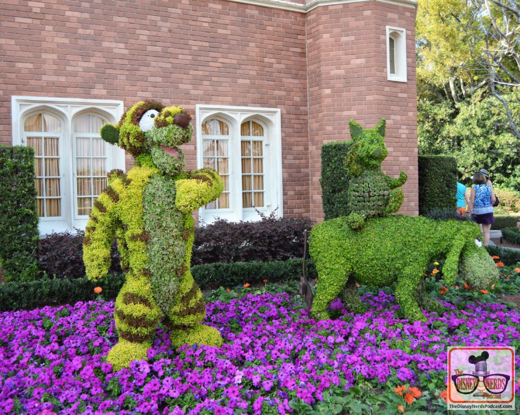 The Disney Nerds Podcast March 11, 2019 Epcot Flower and Garden Photo Report - Topiaries - UK Winnie the Pooh friends