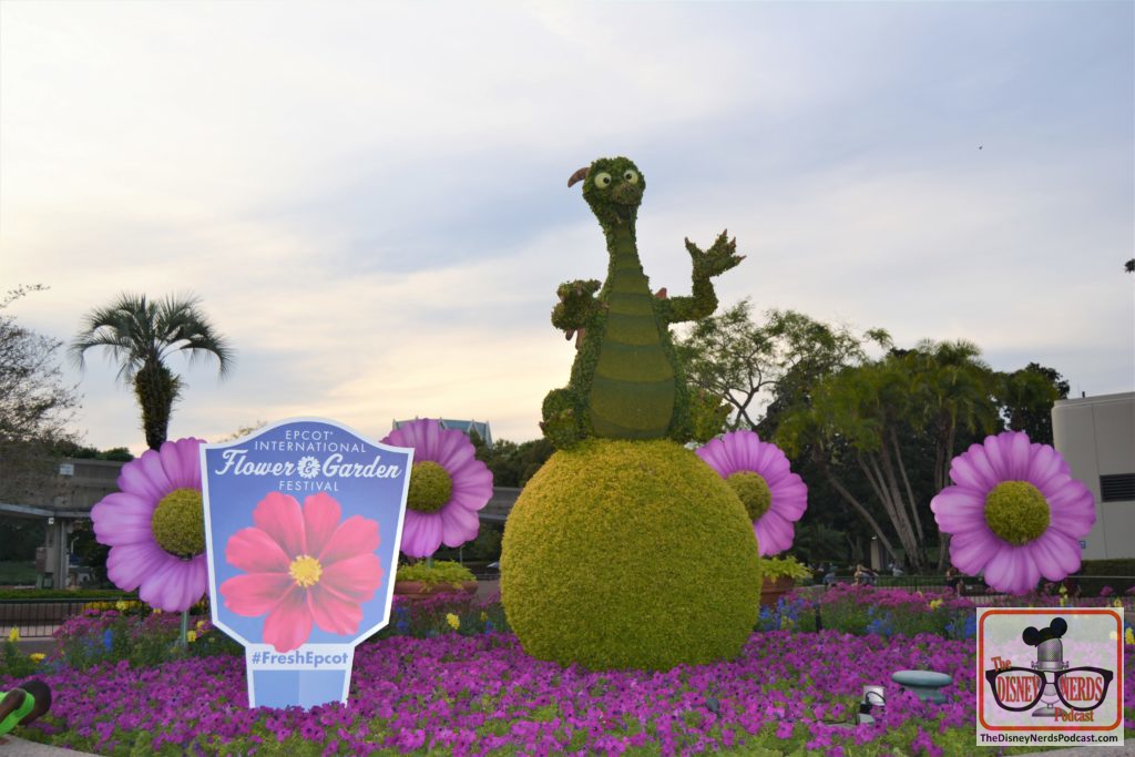The Disney Nerds Podcast March 11, 2019 Epcot Flower and Garden Photo Report - Figment Topiary