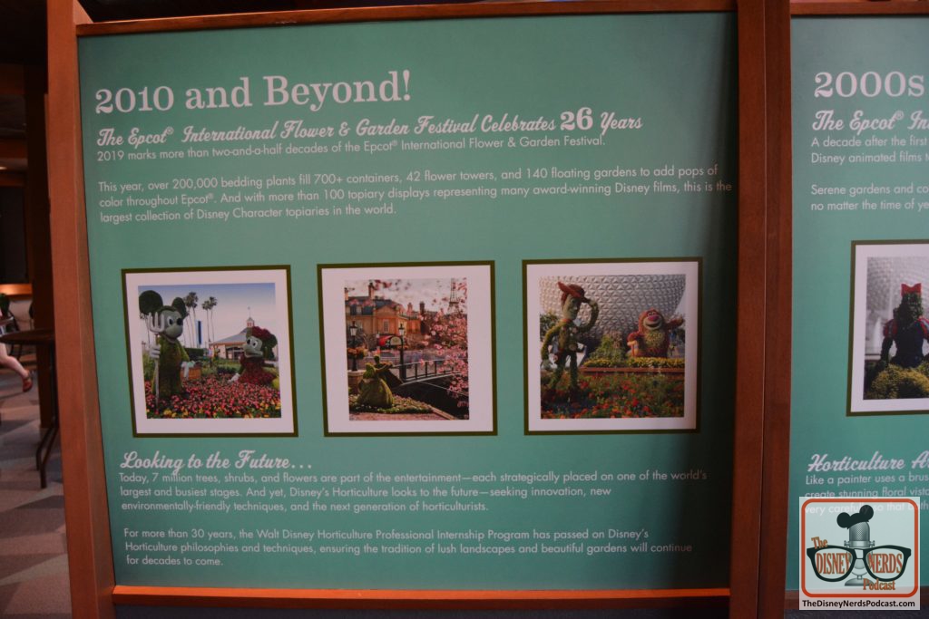 The Disney Nerds Podcast March 11, 2019 Epcot Flower and Garden Photo Report - Gardeners Terrace includes a look at the History of Topiaries at Disney - This is 2010s and Beyond
