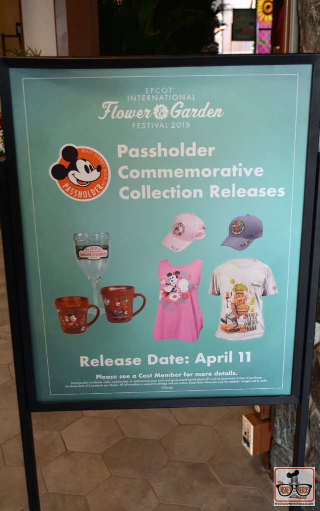 The Disney Nerds Podcast March 11, 2019 Epcot Flower and Garden Photo Report - Gardeners Terrace features the Arbor - Additional Merchandise to be released April 11th.