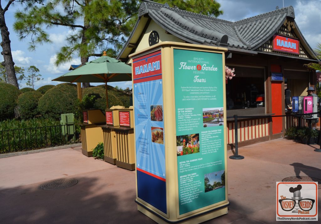 The Disney Nerds Podcast March 11, 2019 Epcot Flower and Garden Photo Report - Outdoor Kitchen Hanami - Frushi?!