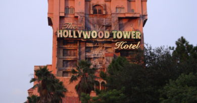 Mystery Person on Tower of Terror Outside, Walt Disney World, Hollywood Studio