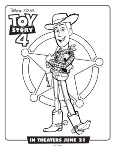 Get Ready for Toy Story 4 with Free Activities - Printable Coloring Pages - Woddy
