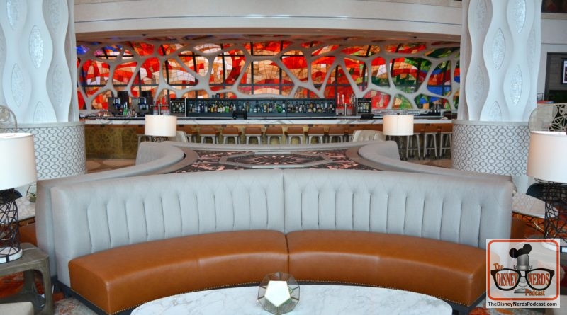 Barcelona Lounge – On the ground floor of the two-story lobby in Gran Destino Tower, this dramatic yet casual space offers a European coffee experience paired with Spanish and classic American pastries as well as healthy breakfast items. The city of Barcelona inspired the eclectic patterns and warm colors, including the stained-glass feature wall behind the bar. Under a magnificent chandelier, the space transforms throughout the day, transitioning by late morning to an artisanal cocktail bar with a variety of tonics to complement an international gin collection. Those tonics include the resort’s own house-crafted, signature Gran Destino Gin Tonic. Guests can linger over lake views while enjoying select wines and craft beers from both Spain and California. Dishes of cheeses, olives and more, paired with sourdough, are served beginning at 11 a.m.