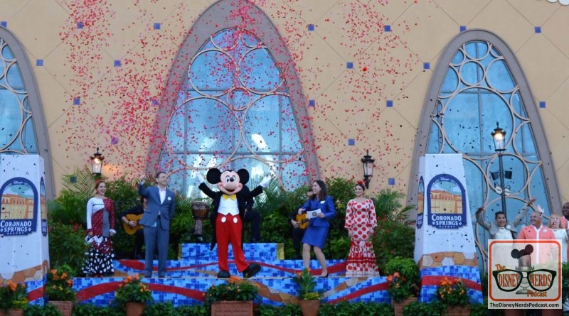 The Disney Nerds Podcast Coronado Springs Gran Destino Tower Grand Opening Ceremony Mickey Mouse Confetti