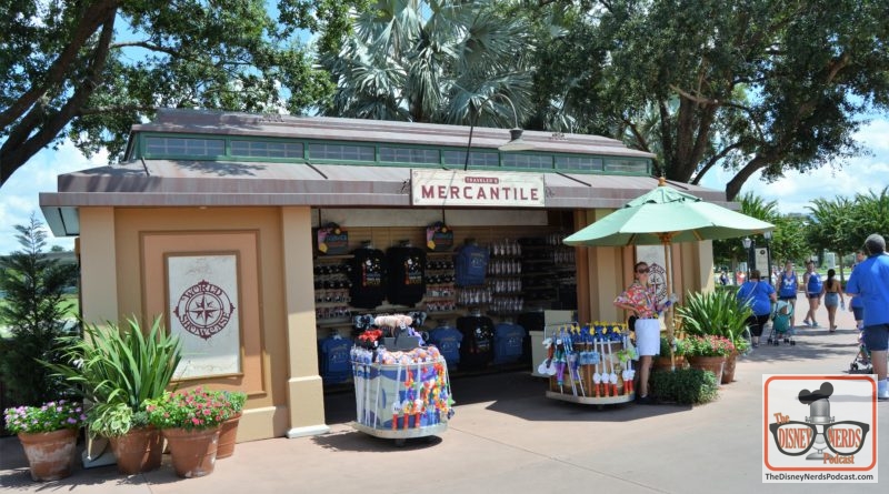 The Disney Nerds Podcast Construction Photo Report -A Few festival merchandise booths never went away, instead loaded with illuminationis merchandise