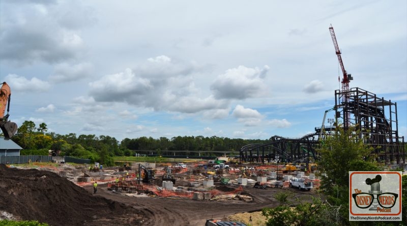 The Disney Nerds Podcast Construction Photo Report - Tron Coaster Construction as Seen from the People Mover