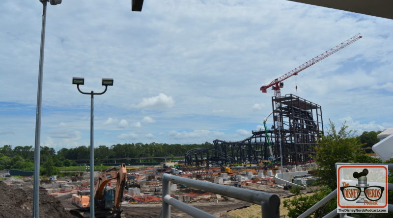 The Disney Nerds Podcast Construction Photo Report - Tron Coaster Construction as Seen from the People Mover