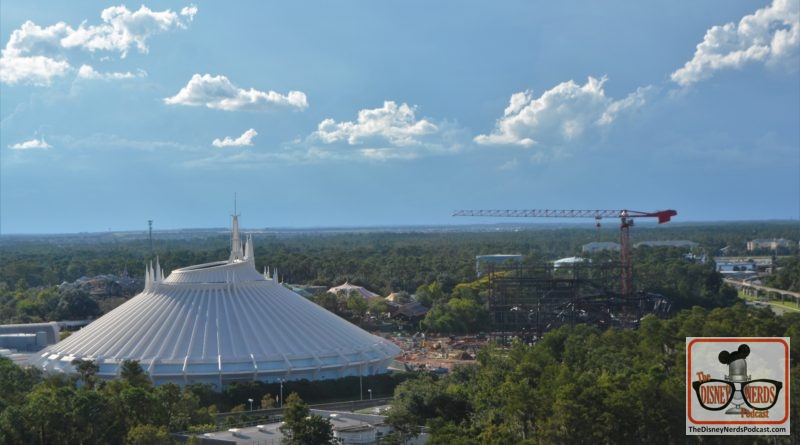 The Disney Nerds Podcast Construction Photo Report - Tron Coaster Constructino as Seen from Bay Lake Tower